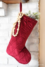 Load image into Gallery viewer, Easy Quilted Velvet Christmas Stocking Sewing Pattern