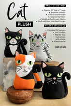 Load image into Gallery viewer, Cat Plush sewing pattern details