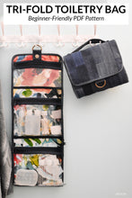 Load image into Gallery viewer, Tri-Fold Toiletry Bag + Videos