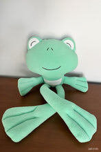 Load image into Gallery viewer, plush frog with long legs sewing pattern