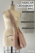 Load image into Gallery viewer, Sidecar Crossbody Bag Sewing Pattern with Add-Ons + Videos