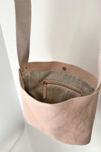 Load image into Gallery viewer, simple crossbody bag sewing pattern with zipper pocket inside