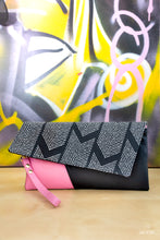 Load image into Gallery viewer, Leather Lapel Clutch Sewing Pattern