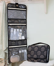 Load image into Gallery viewer, Hanging Folding Toiletry Bag Sewing Pattern with Video Tutorial