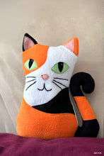 Load image into Gallery viewer, calico cat plushie sewing pattern
