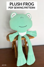 Load image into Gallery viewer, easy plush frog sewing pattern
