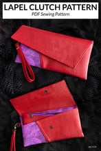 Load image into Gallery viewer, Lapel Clutch Sewing Pattern + Videos
